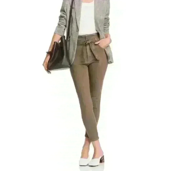 Current/Elliott Pants - Current/Elliott Corset Stiletto High Rise Skinny Crop Jeans in Black size 28